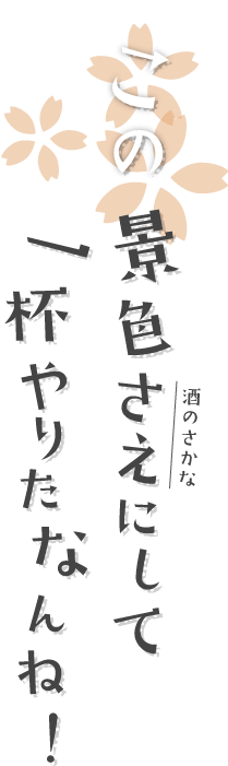 この景色さえにして一杯やりたなんね!